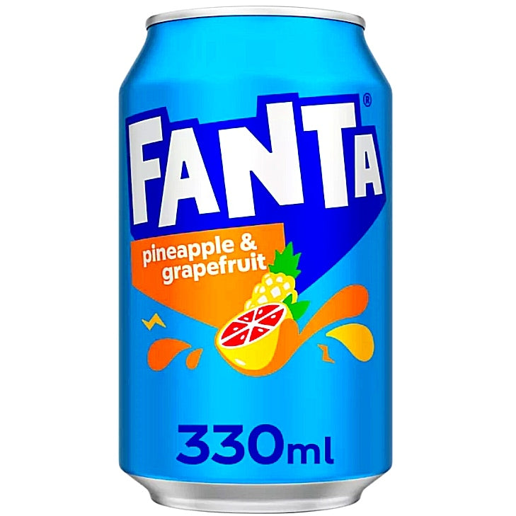 Fanta Pineapple & Grapefruit UK Import 330 ml Dose Ananas und Pampelmuse.