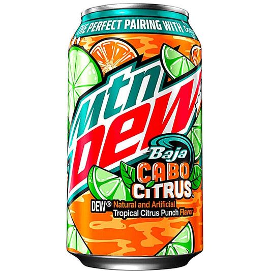 Mountain Dew USA Baja Cabo Citrus 355 ml Dose USA Import.