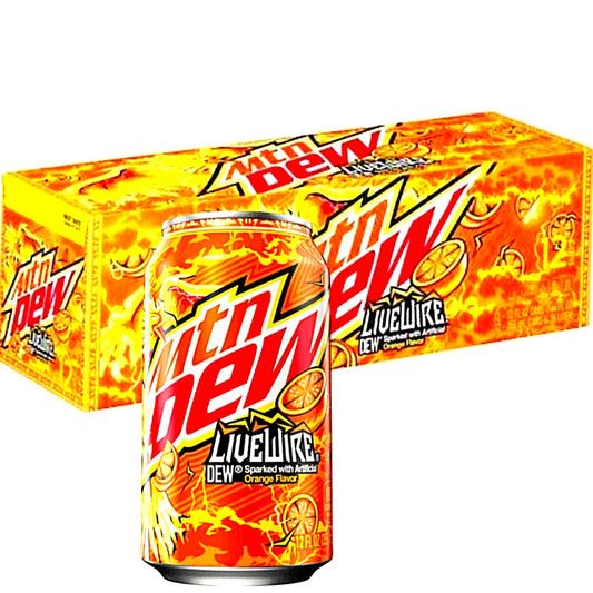 Mountain Dew Livewire 12 X 355 ml Dosen USA Import.