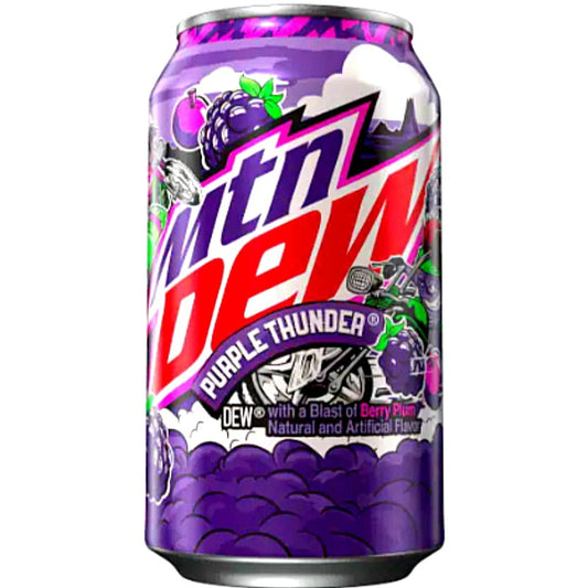 12 X Mountain Dew USA Purple Thunder 355 ml Dose