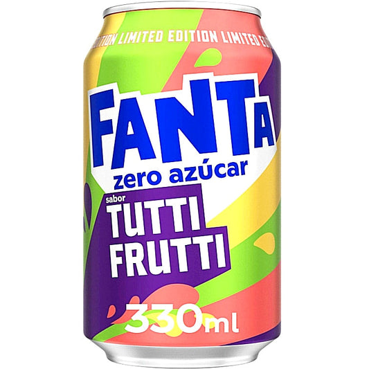 Fanta Tutti Frutti Zero Zucker 330 ml Dose Import.